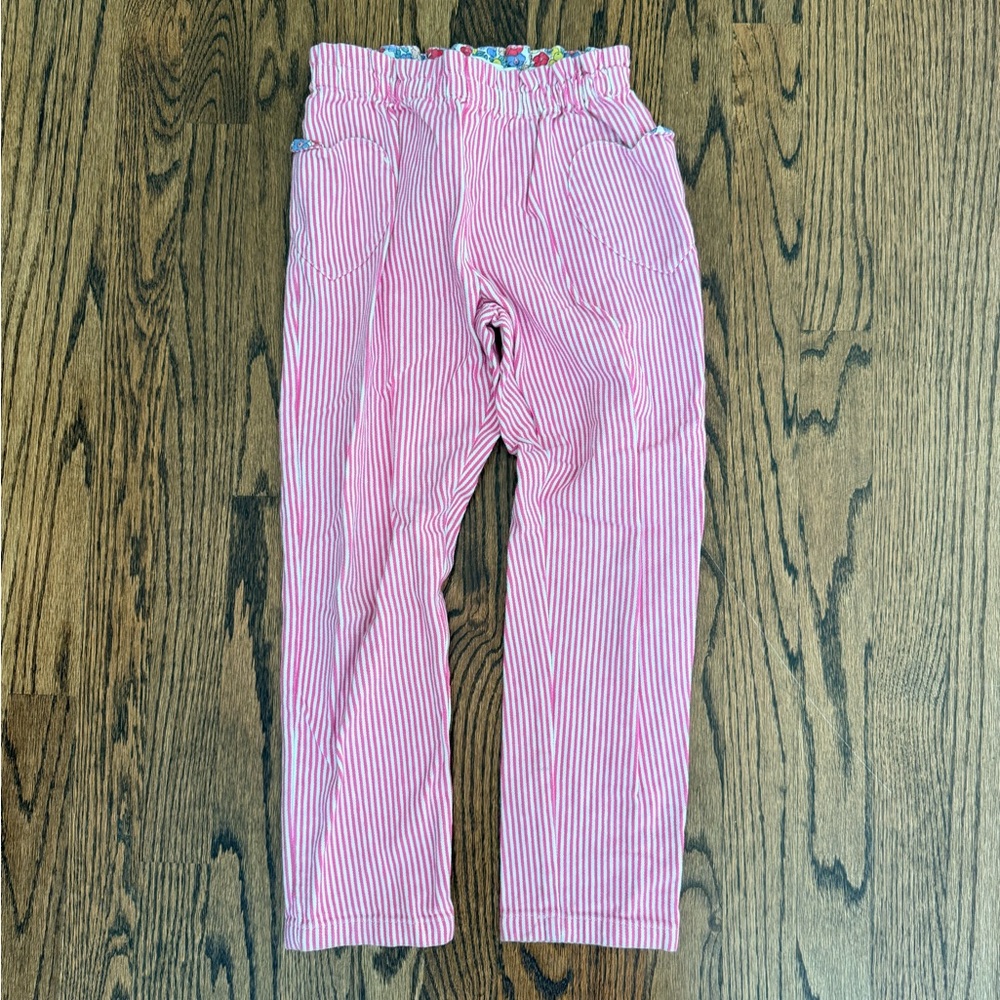 Mini Boden Floral and Pink Striped Pants